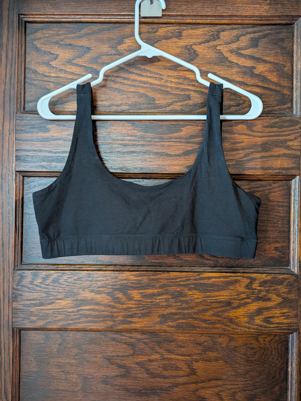 pact ✨NWOT✨ Organic Cotton Black Seamless Scoop Sports Bra - Women XL